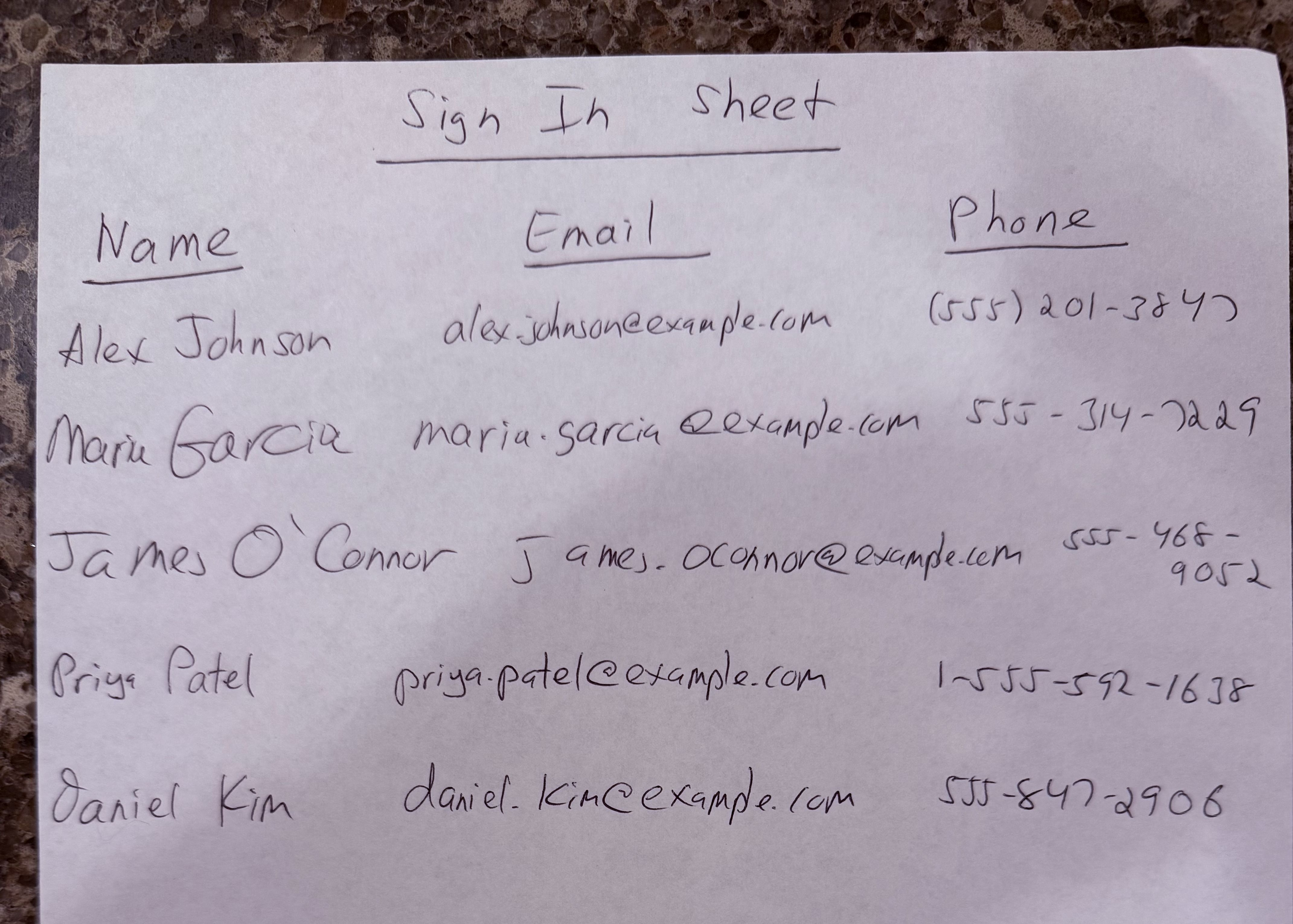 Before: a photo of a handwritten lead sheet